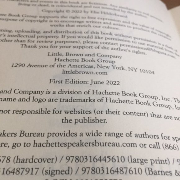 The Hotel Nantucket hardcover 1st Edition book by Elin Hildebrand - Picture 2 of 3